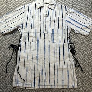 Tory Burch dress size 12, cream, navy